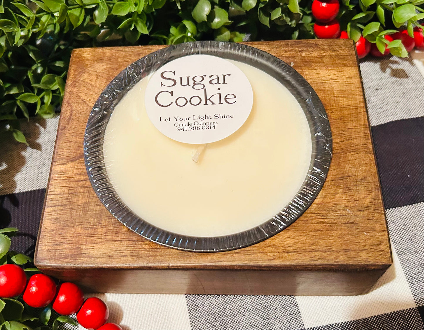 Mango Wood Cheese Mold Candle