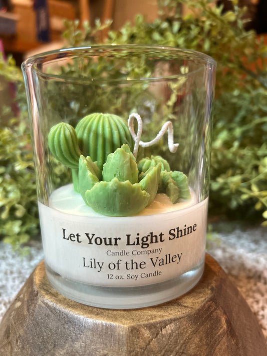 8oz Succulent Candle (all green/4 pieces)