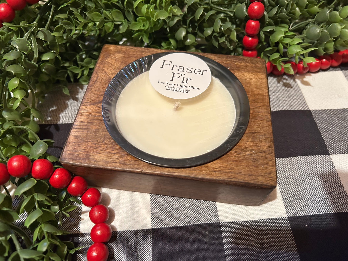 Mango Wood Cheese Mold Candle