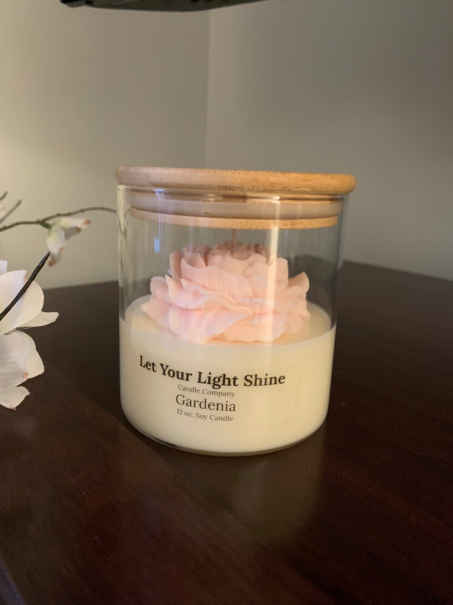 12oz Peony Soy Wax Candle